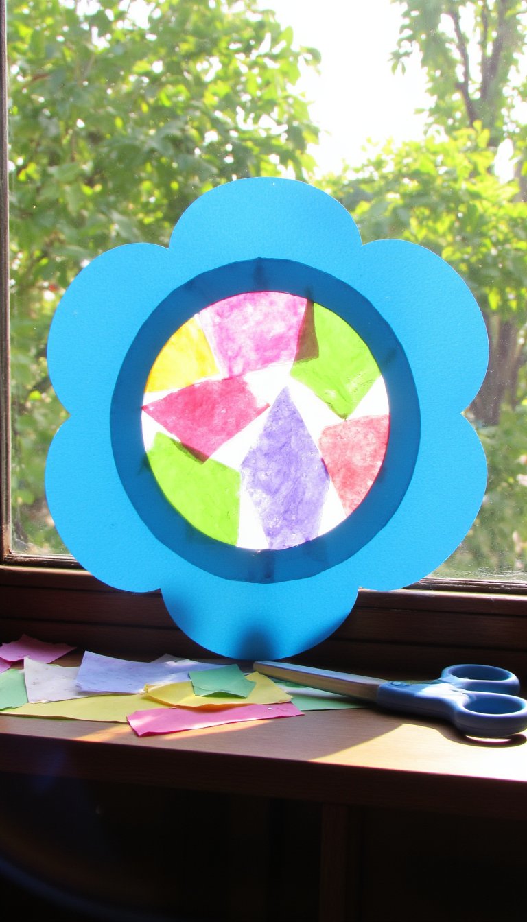 8. Tissue Paper Stained Glass Windows