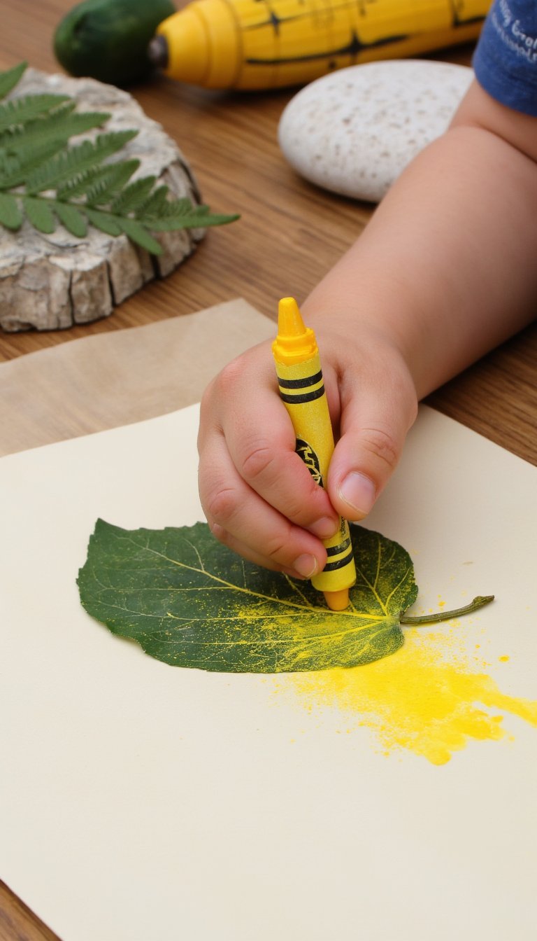 6. Nature's Textured Rubbings