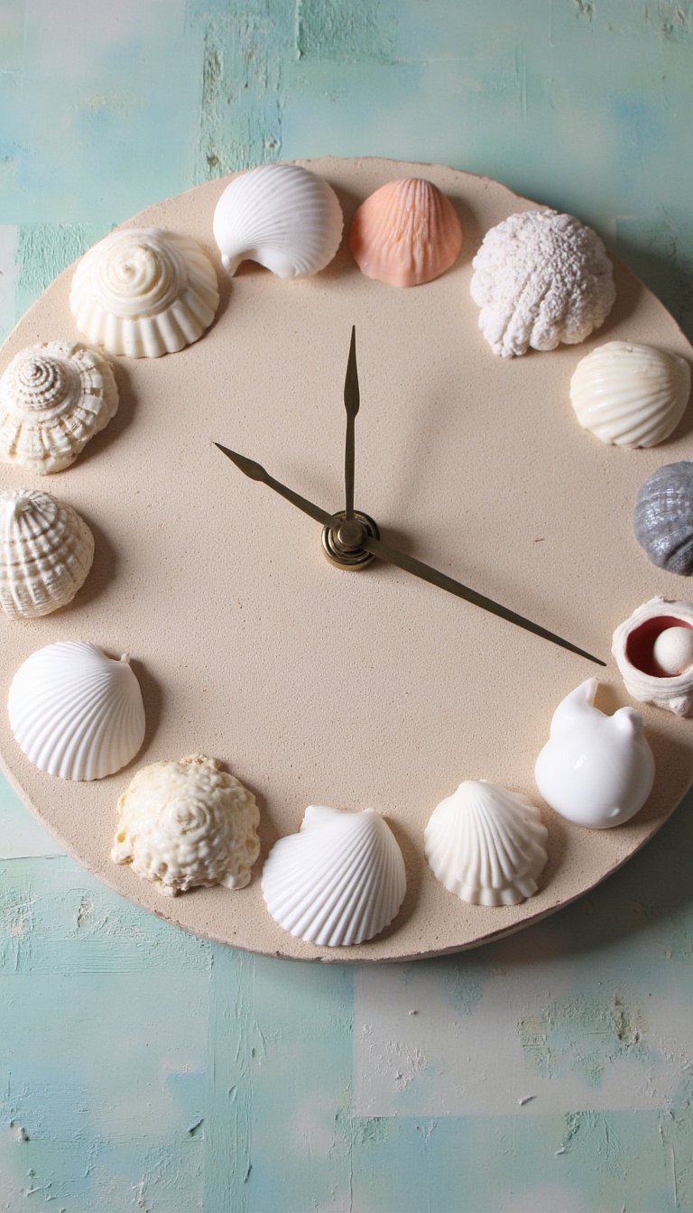 20. Functional Seashell Clock