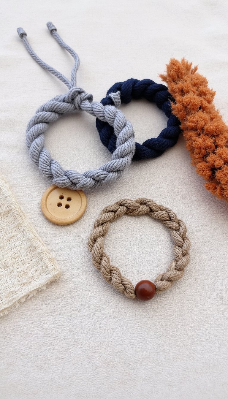 19. Braided Fabric Bracelets