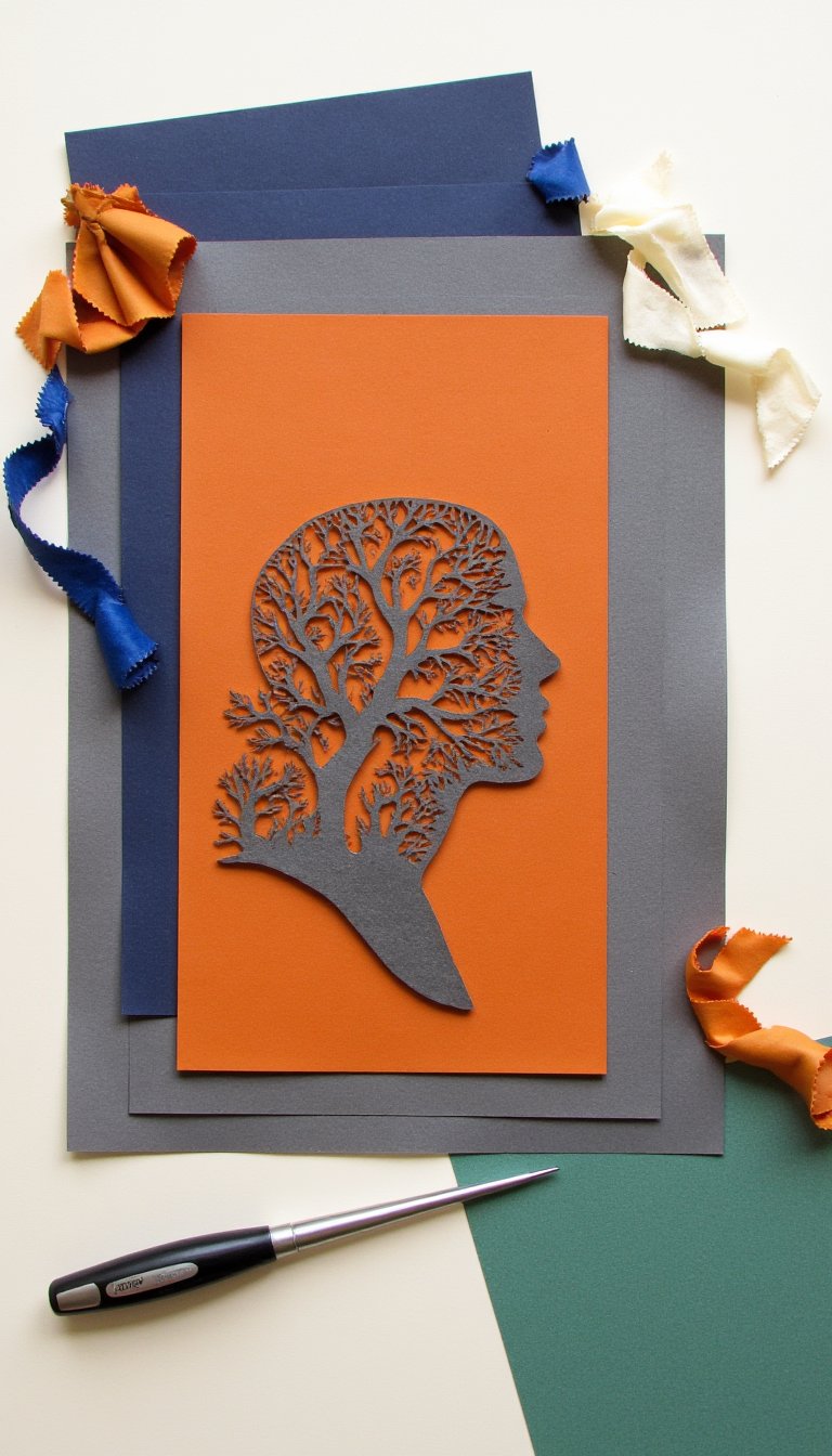 7. Delicate Paper Cut Silhouettes