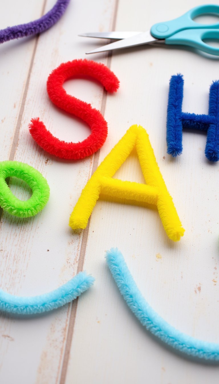 28. Pipe Cleaner Alphabet Letters