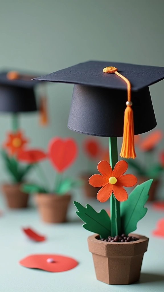 Graduation Cap Centerpieces