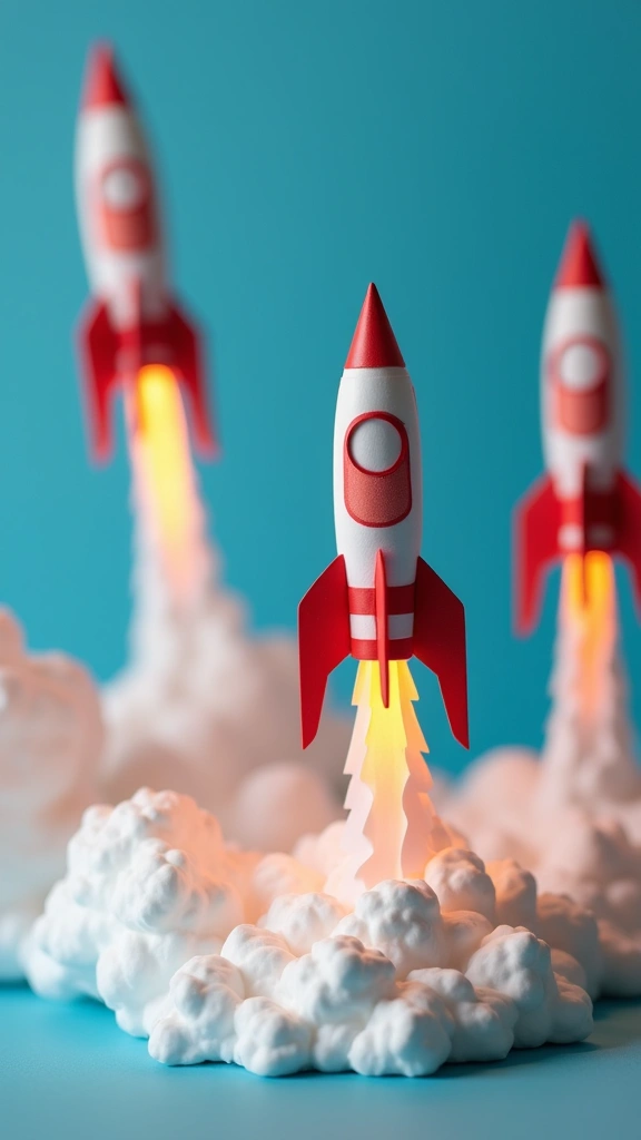 3D Paper Rockets