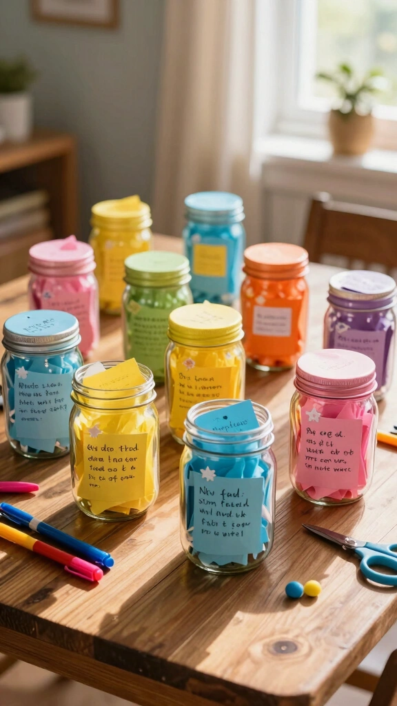 Colorful Memory Jars