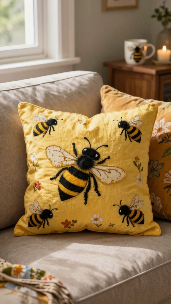 Decorate with Bee-uty: Pillows and Cushions