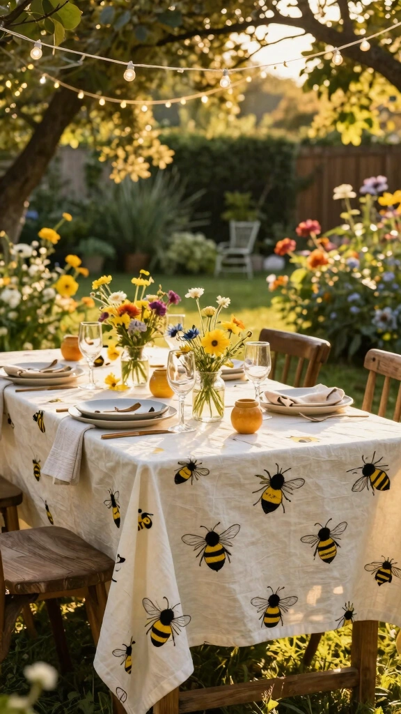 Bee Print Tablecloths