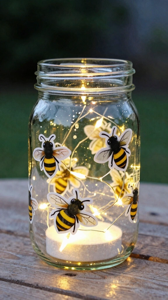 DIY Bee Jar Lanterns