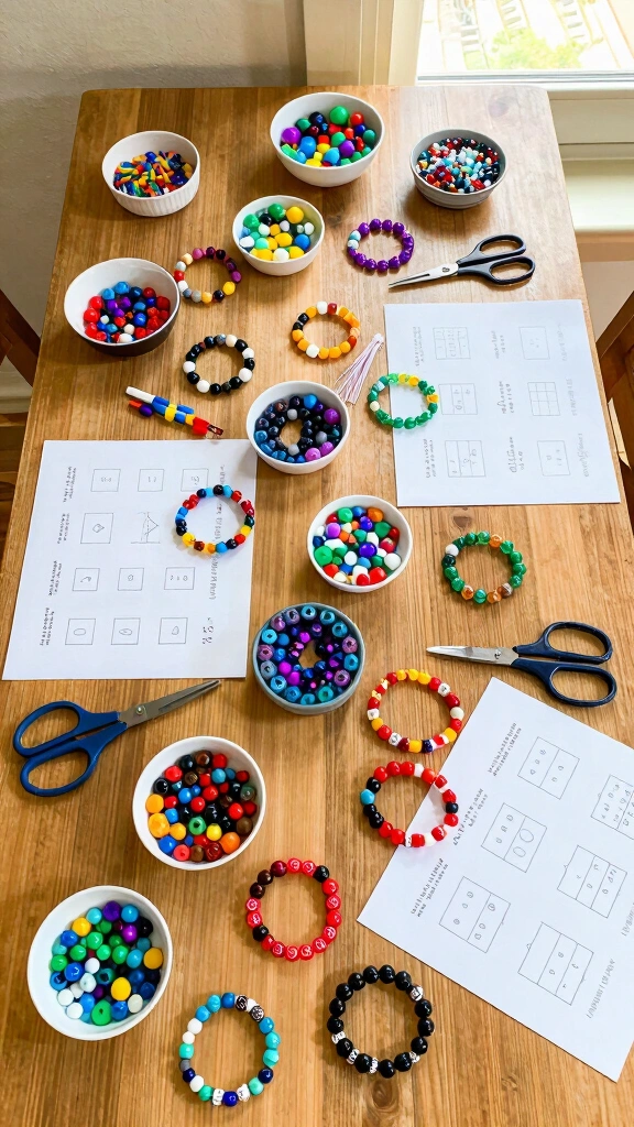 DIY Bead Bracelets for Math