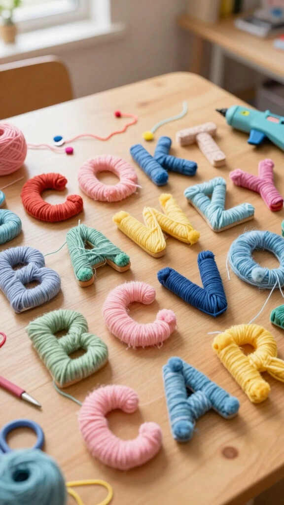 Yarn Wrapped Letters