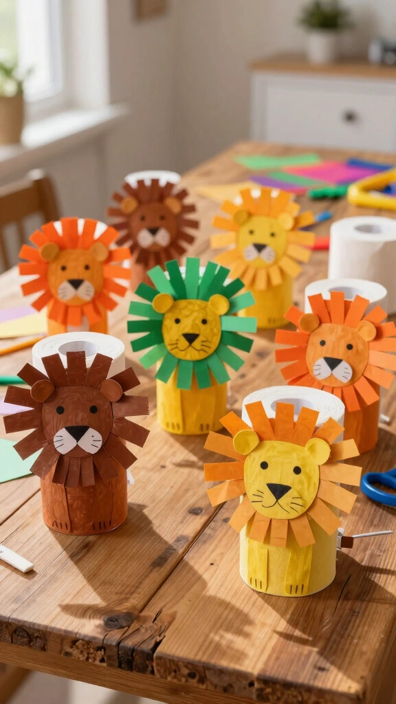 Toilet Paper Roll Lions