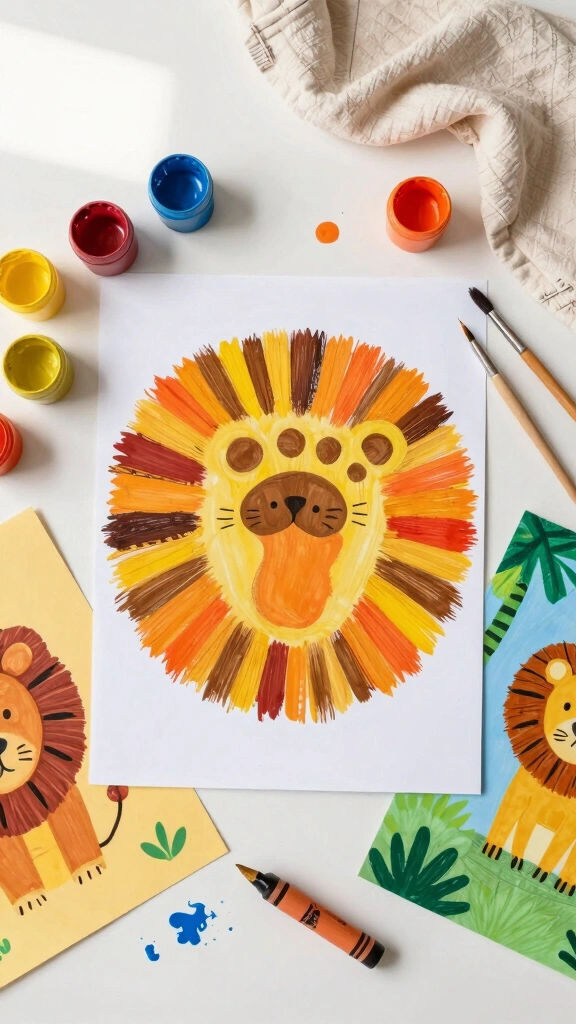 Lion Footprint Art