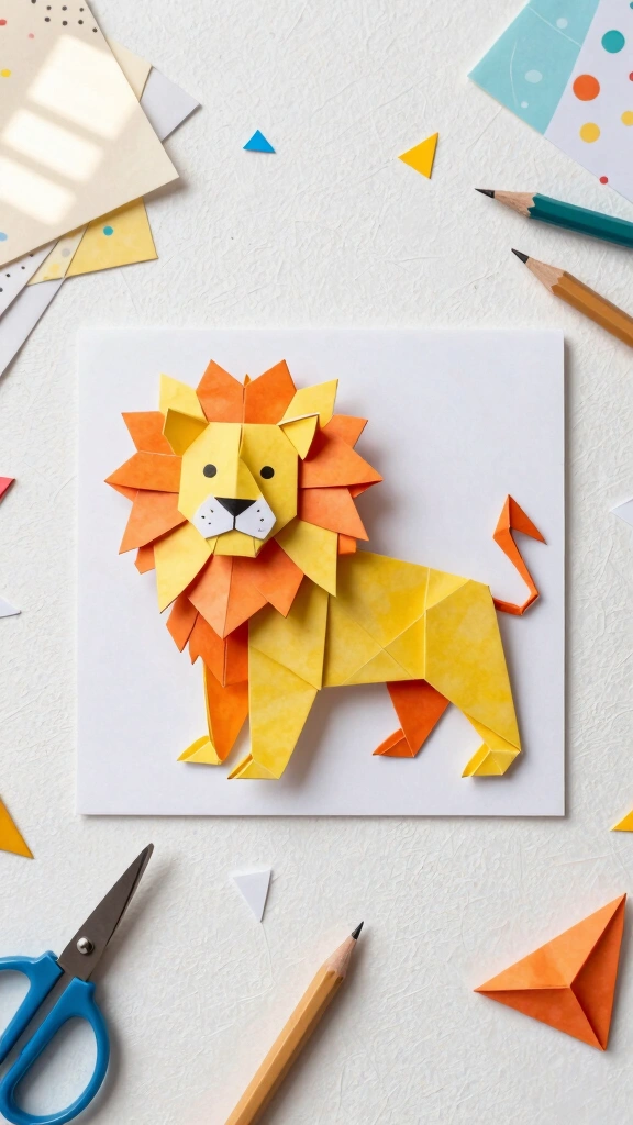 Origami Lion