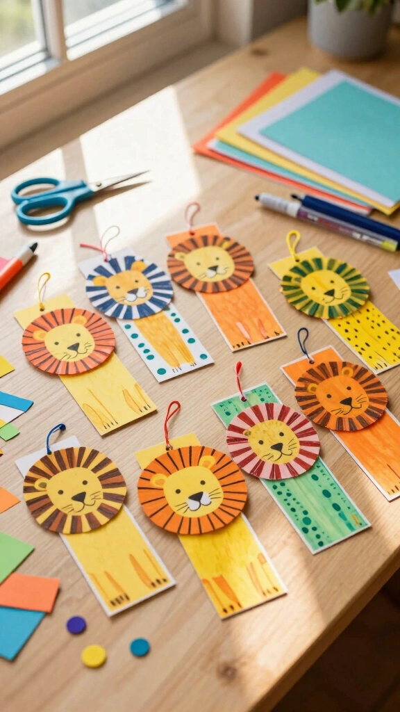 DIY Lion Bookmarks