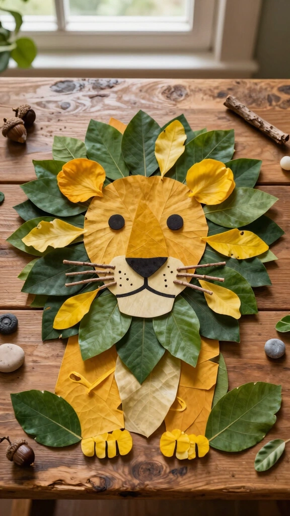 Lion Art with Nature