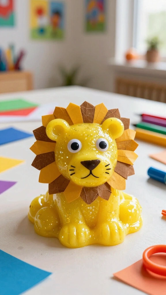 Lion Glitter Slime