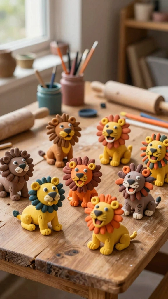 Lion Clay Models