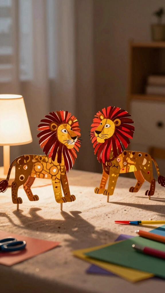 Lion Shadow Puppets