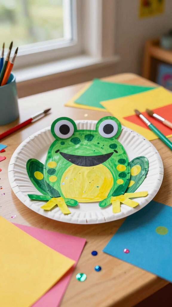 Paper Plate Frog