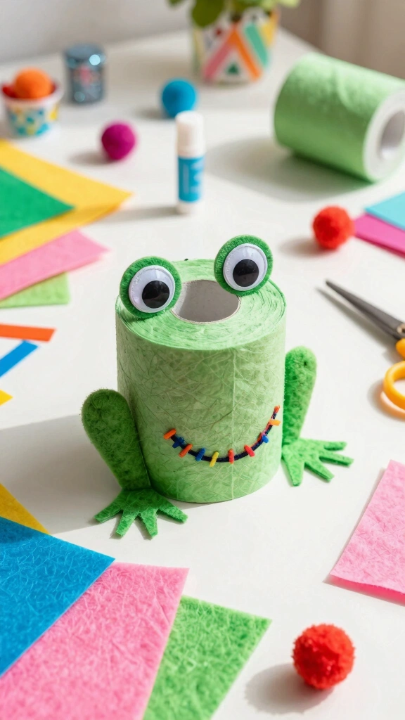 Toilet Paper Roll Frogs