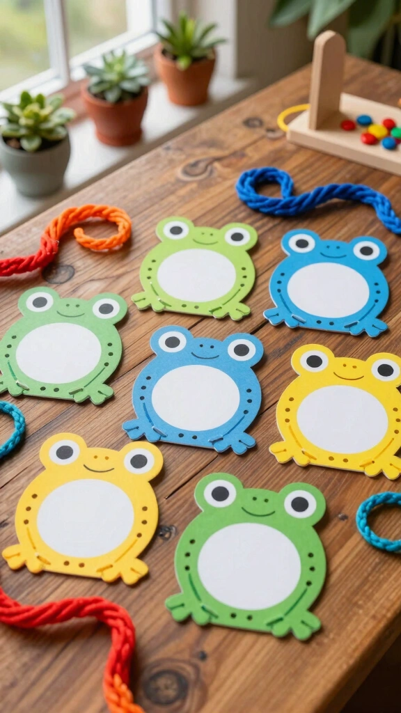 Frog Lacing Cards