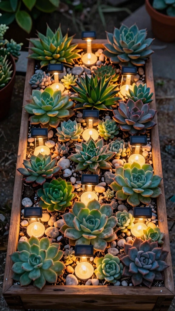 Illuminated Succulent Display