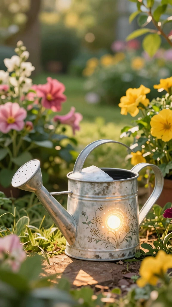 Solar Light Watering Can