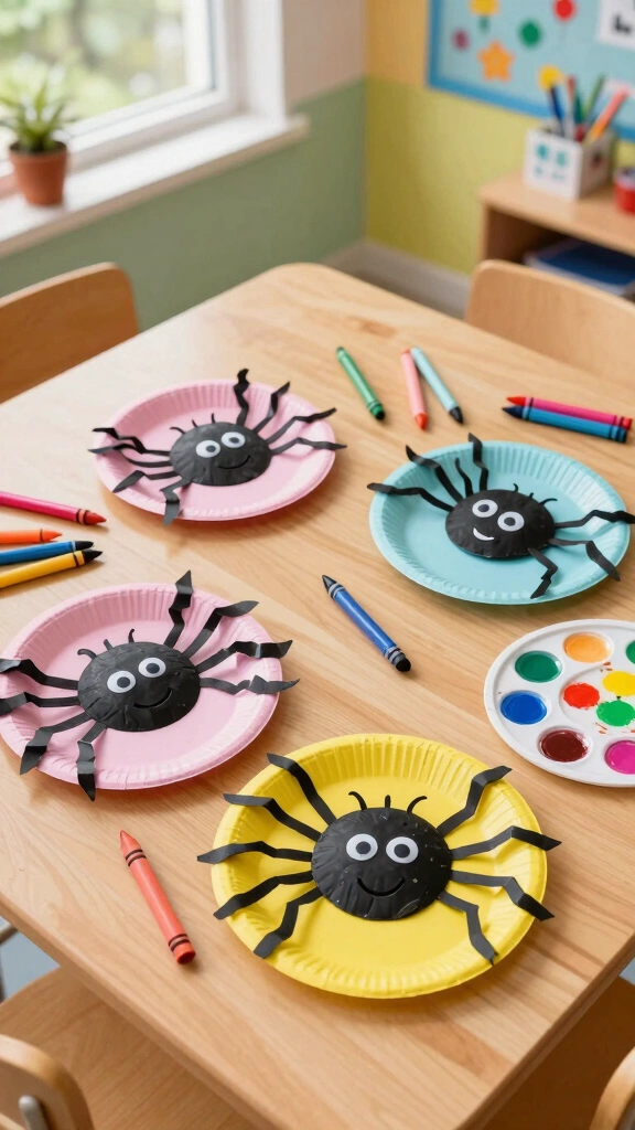 Paper Plate Spiders