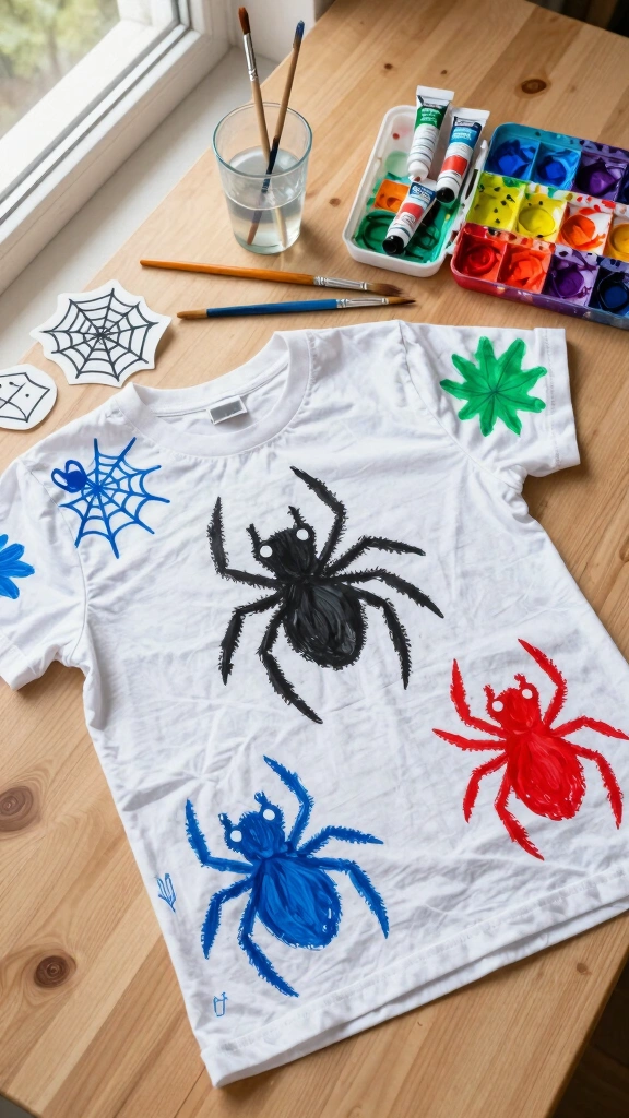 Spider T-shirt Painting