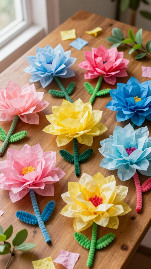 Tissue Paper Flowers