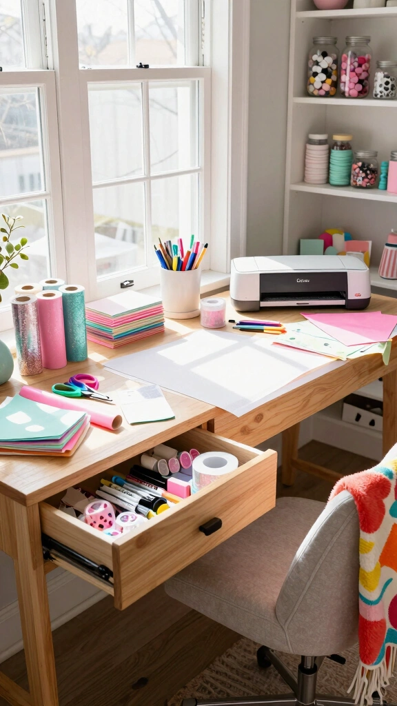 Craft Desk with Ample Workspace