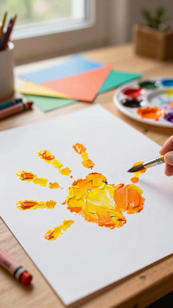 Sun Handprint Art