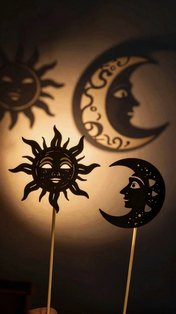 Sun and Moon Shadow Puppets