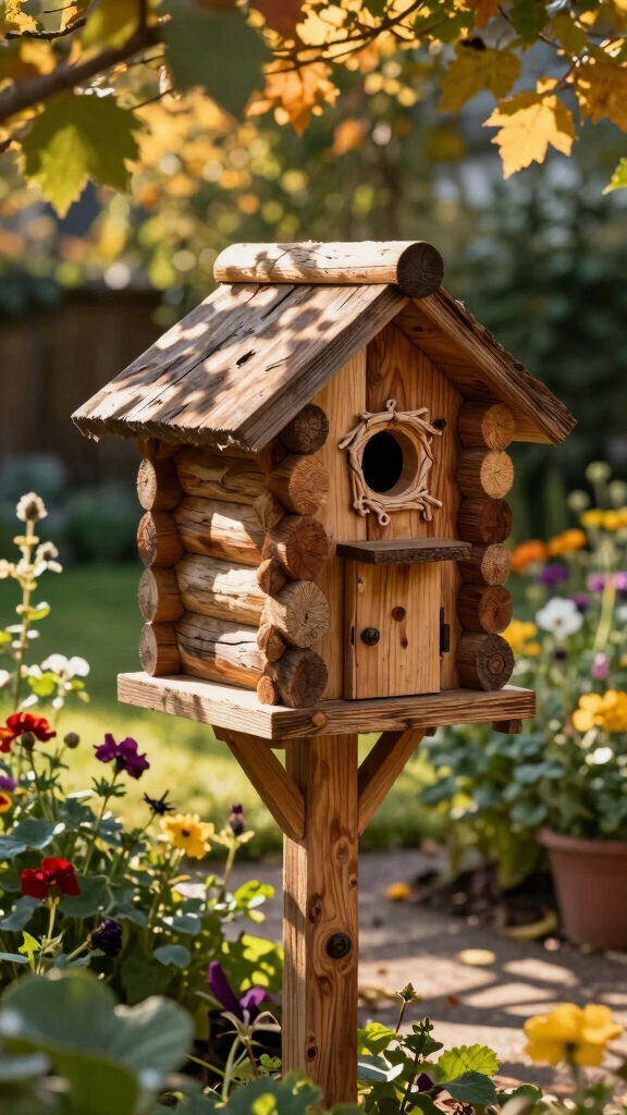 Log Cabin Birdhouse
