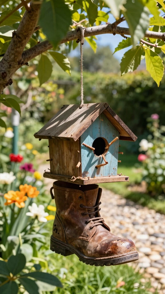 Birdhouse from a Shoe