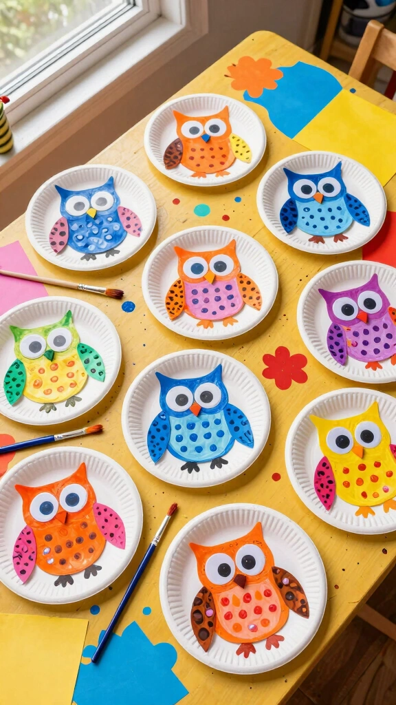 Paper Plate Owl