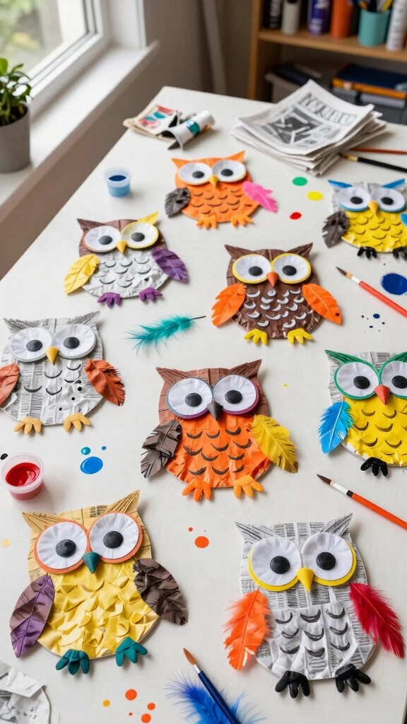 Paper Mache Owl