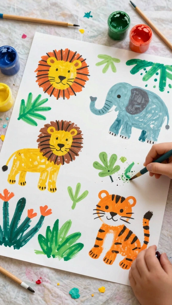 Wild Animal Footprint Art