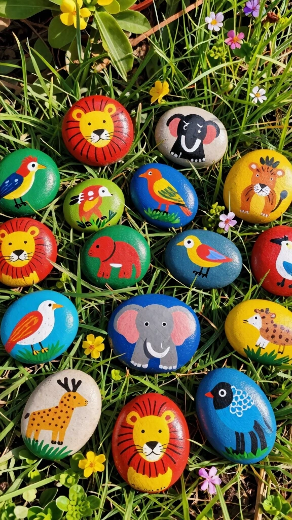 Painted Rock Animals