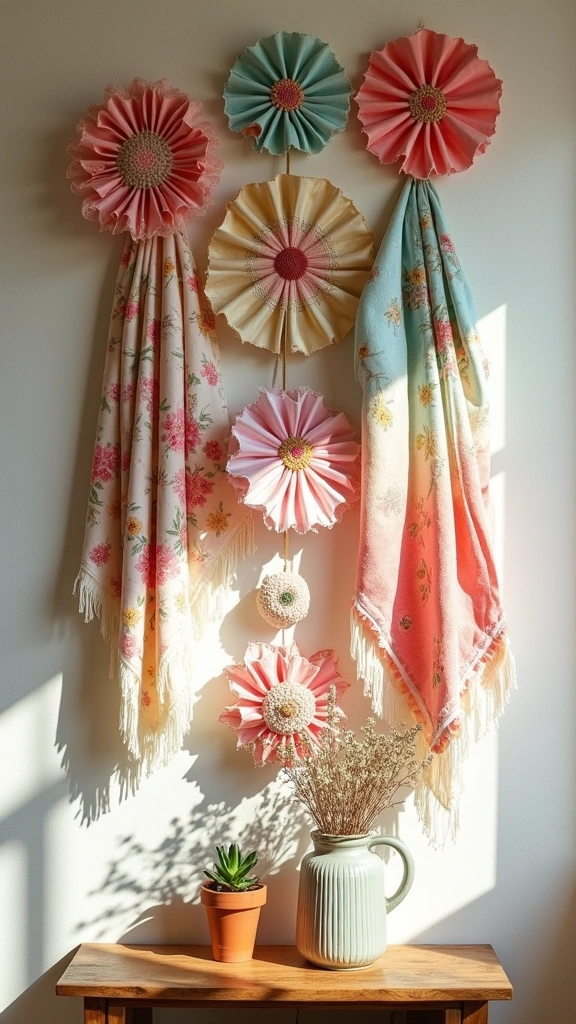 Vintage Fabric Wall Hangings