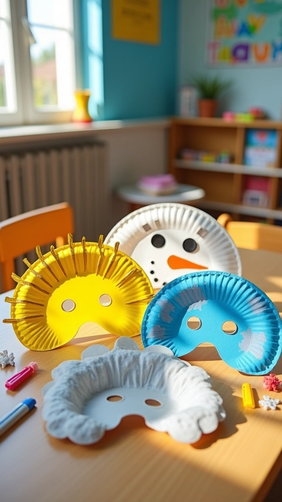 Paper Plate Weather Masks