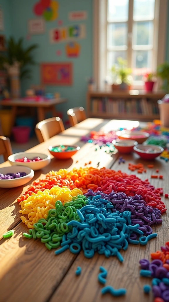 Colorful Rainbow Pasta