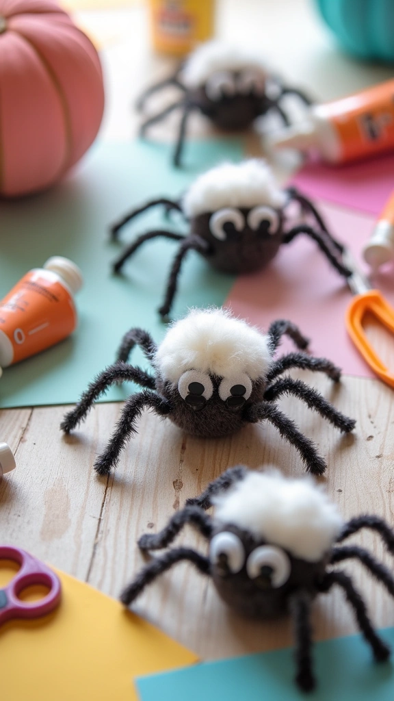 Cotton Ball Spider Craft