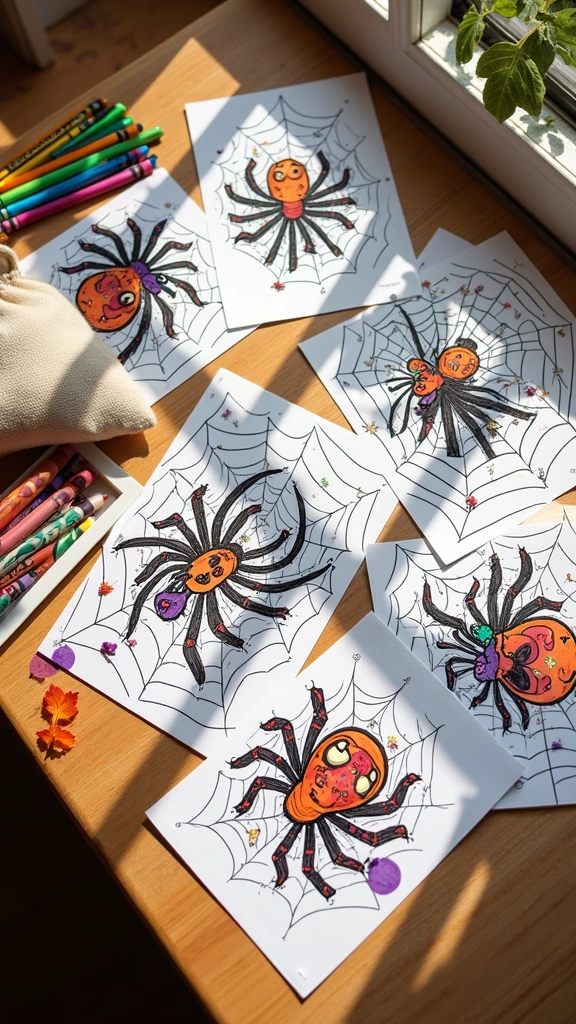 Spider-Themed Coloring Pages
