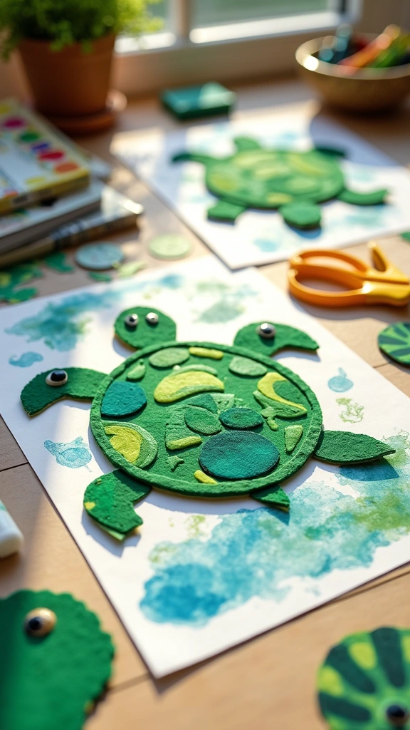 Turtle Collage Art