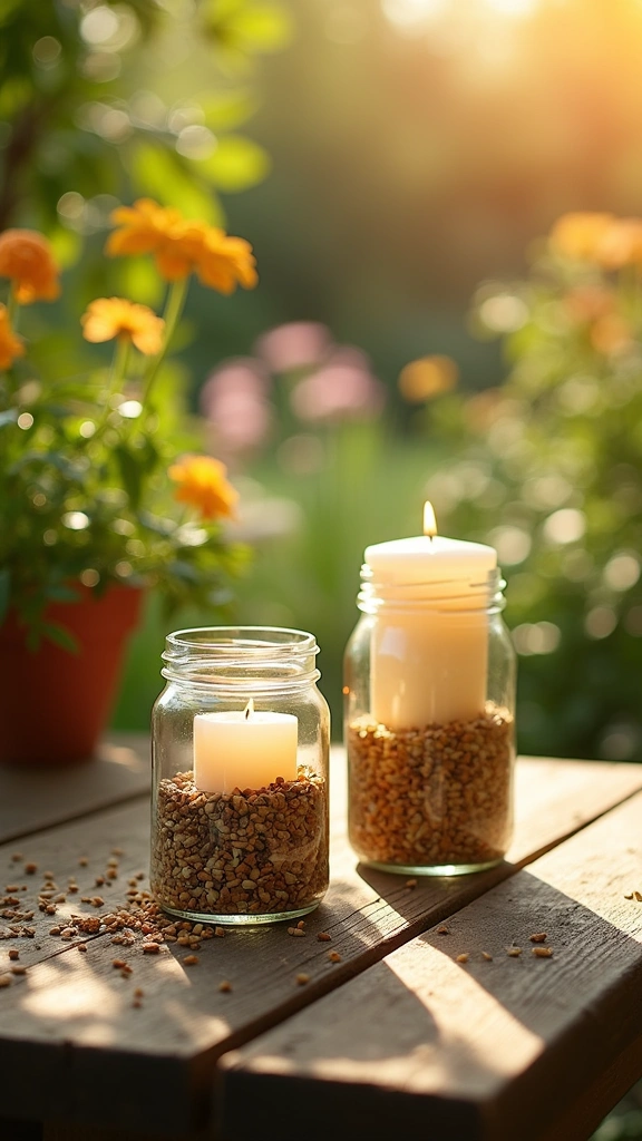 Birdseed Candle Holders