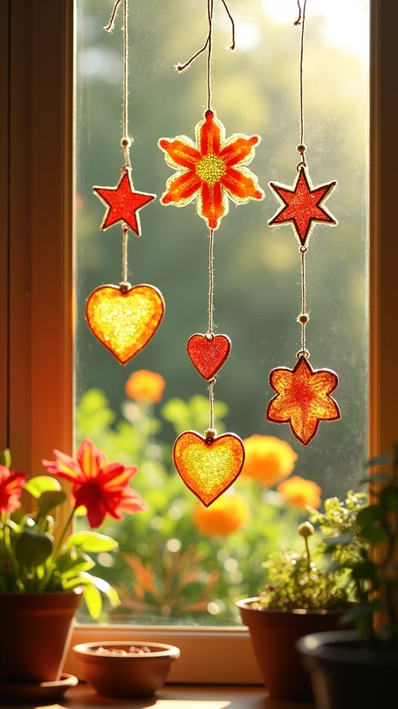 Bird Seed Suncatchers