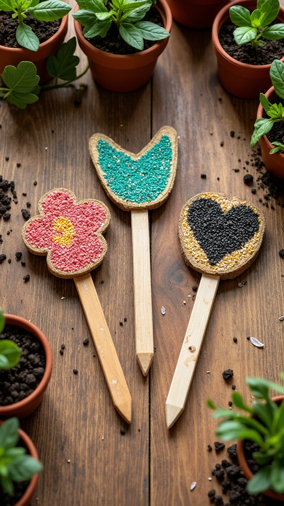 Bird Seed Garden Markers