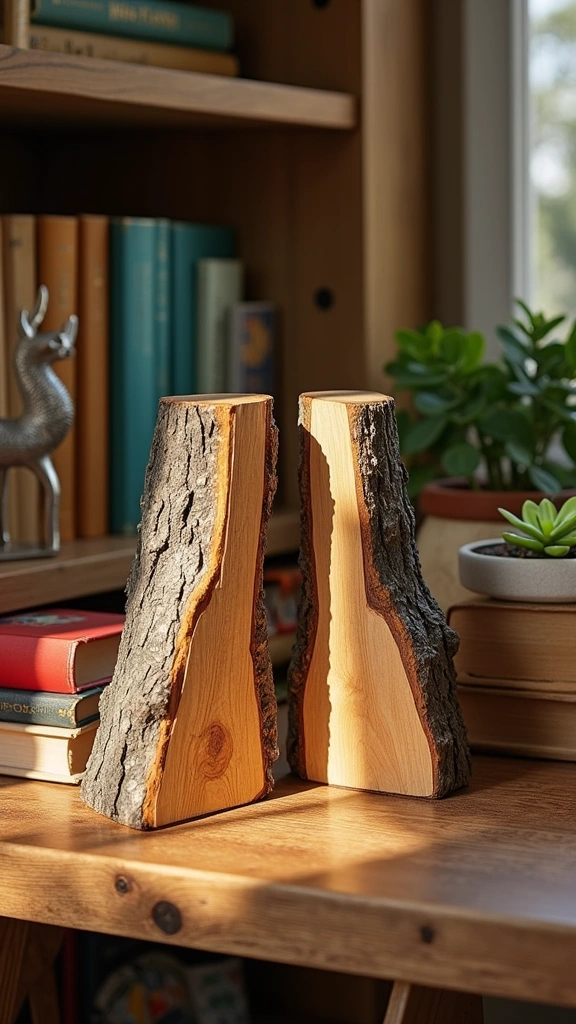 Tree Branch Bookends