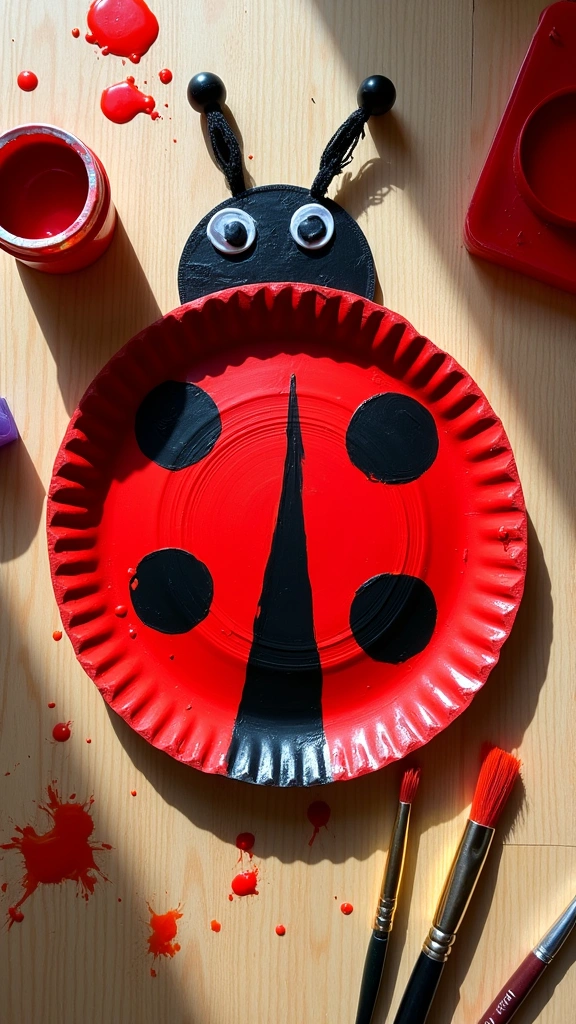 Paper Plate Ladybug